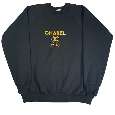 chanel logo crewneck|Chanel pullover flannel.